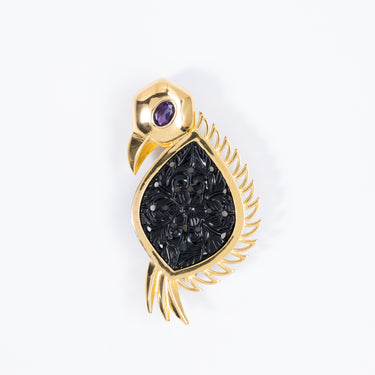 Midnight Wingbird Brooch