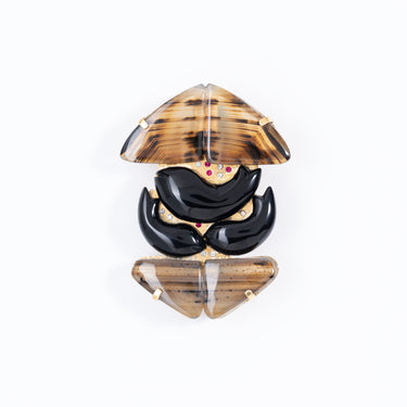 Onyx Reef Brooch