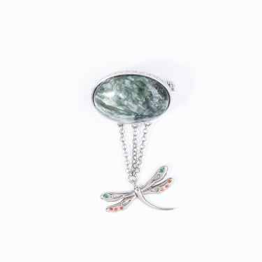 Seraphinite Dragonfly Brooch