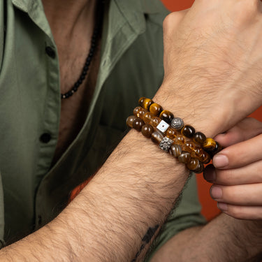 Botswana Agate Anchor Bracelet