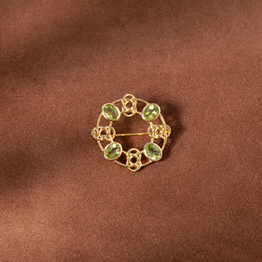 Peridot Medallion Brooch