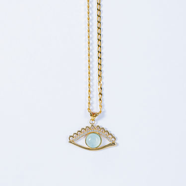 Cosmic Eye Aqua Necklace