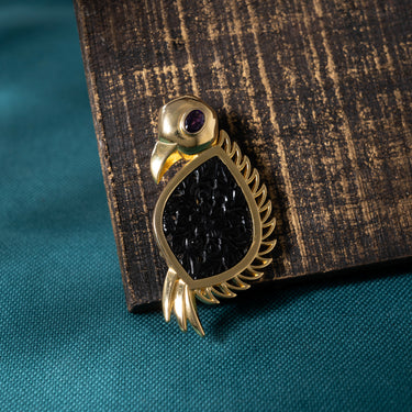 Midnight Wingbird Brooch