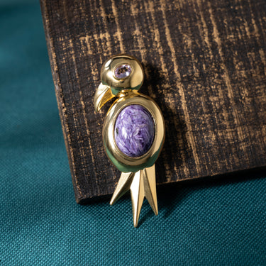 Purple Dreambird Brooch