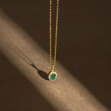 May- Emerald Birthstone Pendant Necklace