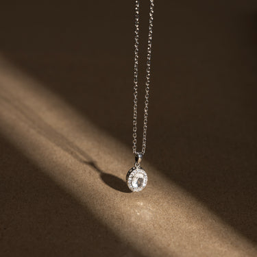 April- Clear Quartz Birthstone Pendant Necklace